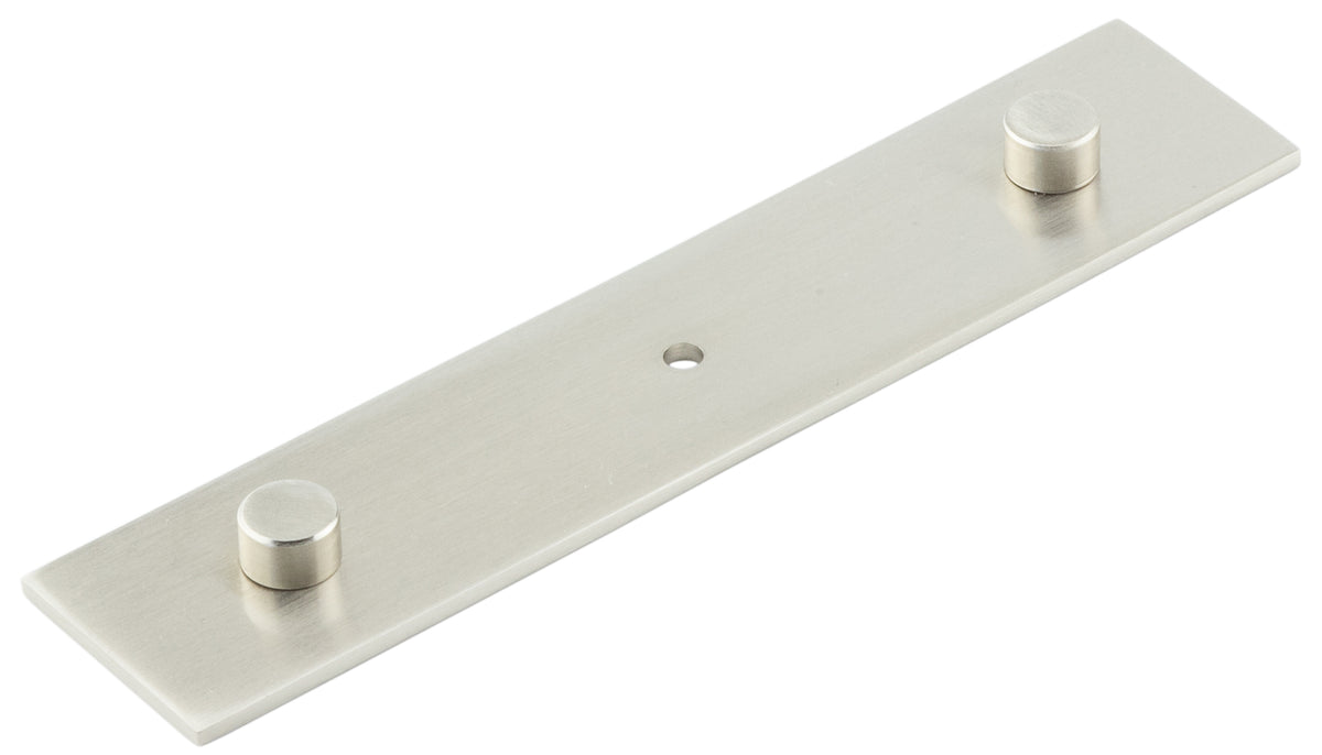 Fanshaw Backplate for Cupboard Knobs 140x30mm  Satin Nickel - Hoxton Range
