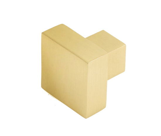 Trafalgar Square Cupboard Knobs  Satin Brass - Burlington Range