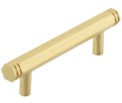 Hoxton Nile Cabinet Handles 96mm Ctrs  Satin Brass - Hoxton Range