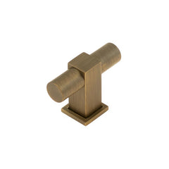 Westminster T Bar Cupboard Knobs Antique Brass - Burlington Range