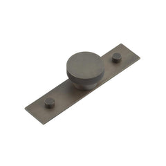 Thaxted Cupboard Knobs 40mm Plain Backplate Dark Bronze - Hoxton Kits