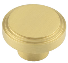 Cropley Cupboard Knobs 40mm  Satin Brass - Hoxton Range