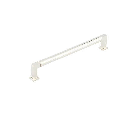 Burlington Westminster Round Cabinet Handles 224mm   Polished Nickel - Burlington Range
