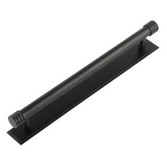 Hoxton Sturt Cabinet Handles 224mm Ctrs Stepped Backplate Matt  Black - Hoxton Kits