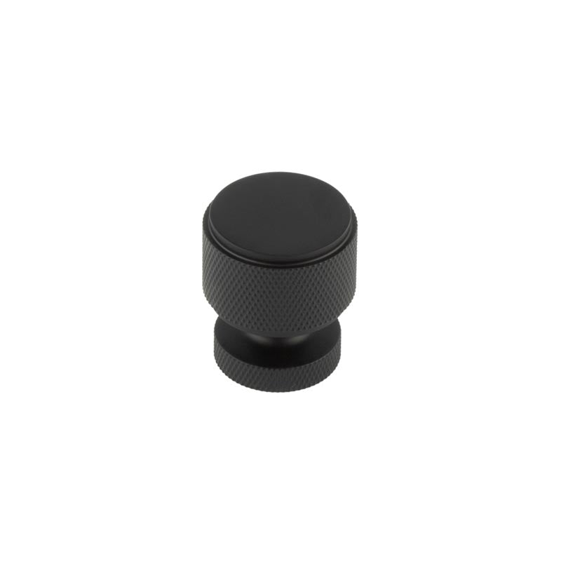 Piccadilly Knurled Cupboard Knobs  Black - Burlington Range