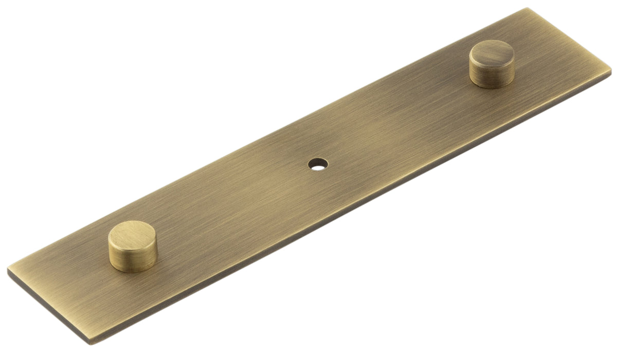 Fanshaw Backplate for Cupboard Knobs 140x30mm Antique Brass - Hoxton Range