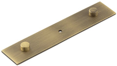 Fanshaw Backplate for Cupboard Knobs 140x30mm Antique Brass - Hoxton Range