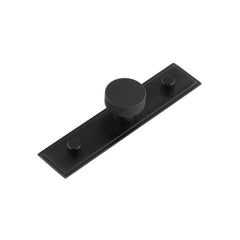 Wenlock Cupboard Knobs 30mm Stepped Backplate  Matt  Black - Hoxton Kits