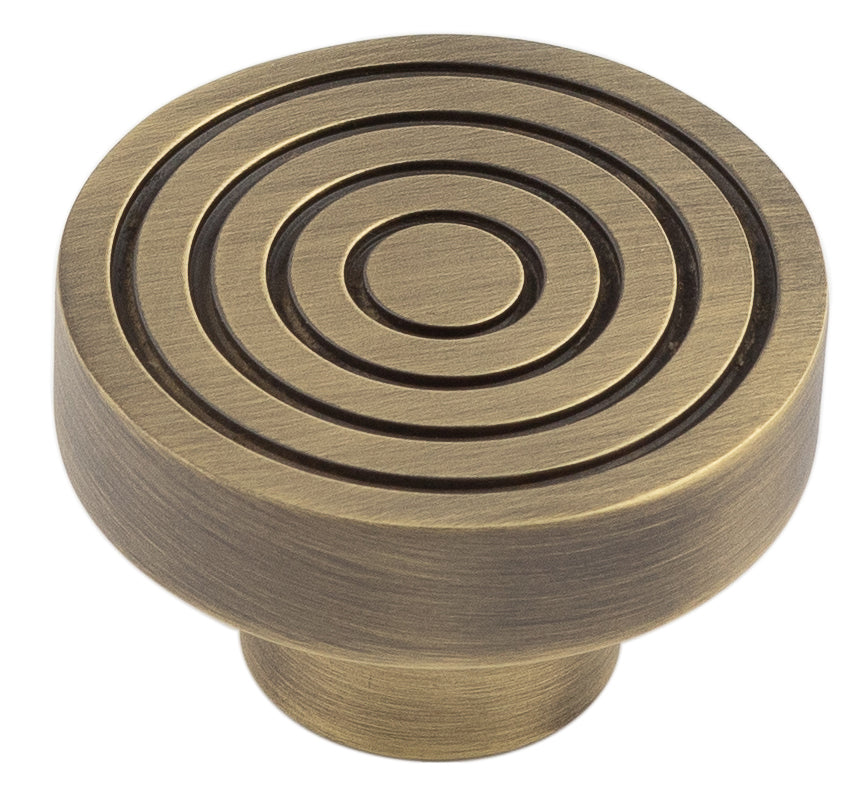Murray Cupboard Knobs 40mm Antique Brass - Hoxton Range