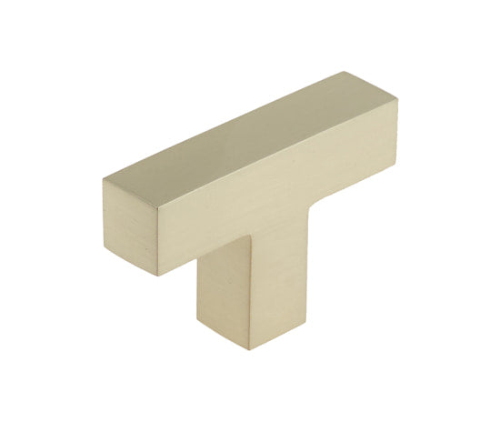 Trafalgar T Bar Square Cupboard Knobs  Satin Nickel - Burlington Range