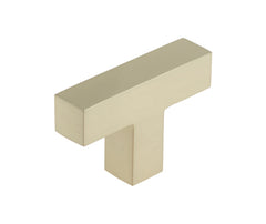 Trafalgar T Bar Square Cupboard Knobs  Satin Nickel - Burlington Range
