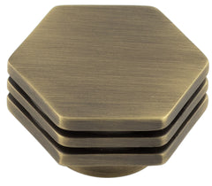 Nile Cupboard Knobs 40mm Antique Brass - Hoxton Range