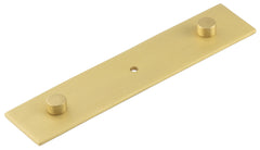 Fanshaw Backplate for Cupboard Knobs 140x30mm  Satin Brass - Hoxton Range