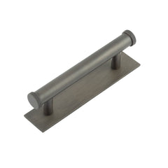 Hoxton Wenlock Cabinet Handles 96mm Ctrs Plain Backplate Dark Bronze - Hoxton Kits