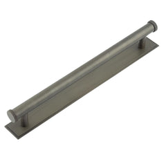 Hoxton Wenlock Cabinet Handles 224mm Ctrs Stepped Backplate Dark Bronze - Hoxton Kits