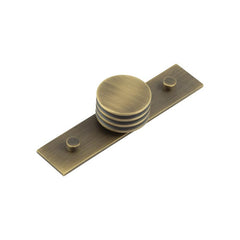 Sturt Cupboard Knobs 40mm Plain Antique Brass - Hoxton Kits