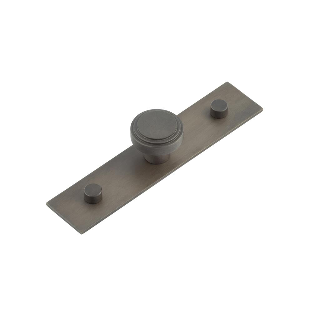Cropley Cupboard Knobs 30mm Plain Backplate Dark Bronze - Hoxton Kits