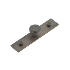 Cropley Cupboard Knobs 30mm Plain Backplate Dark Bronze - Hoxton Kits