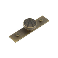 Murray Cupboard Knobs 40mm Plain Backplate Antique Brass - Hoxton Kits