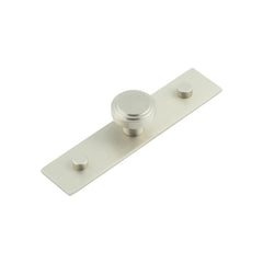 Cropley Cupboard Knobs 30mm Plain Backplate  Satin Nickel - Hoxton Kits