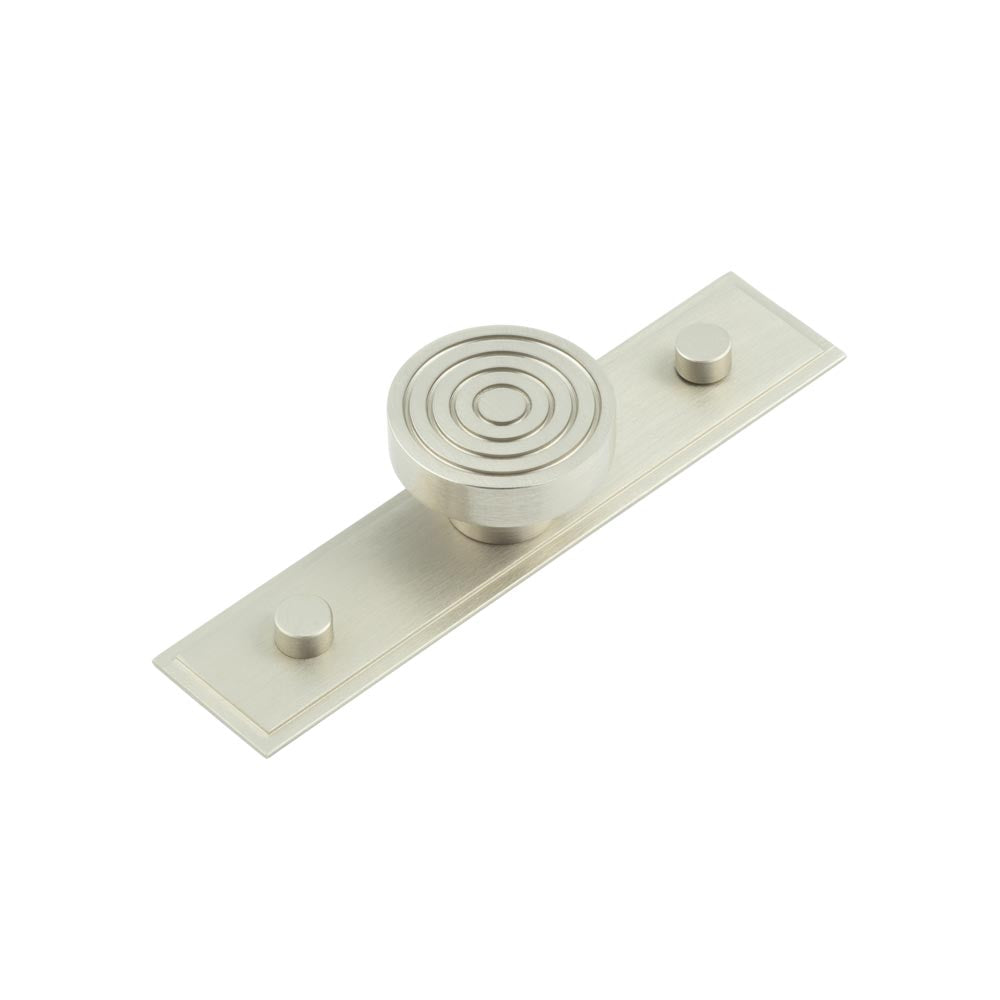Murray Cupboard Knobs 40mm Stepped Backplate  Satin Nickel - Hoxton Kits