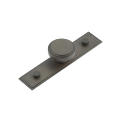 Cropley Cupboard Knobs 40mm Stepped Backplate Dark Bronze - Hoxton Kits