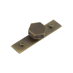Nile Cupboard Knobs 40mm Plain Antique Brass - Hoxton Kits