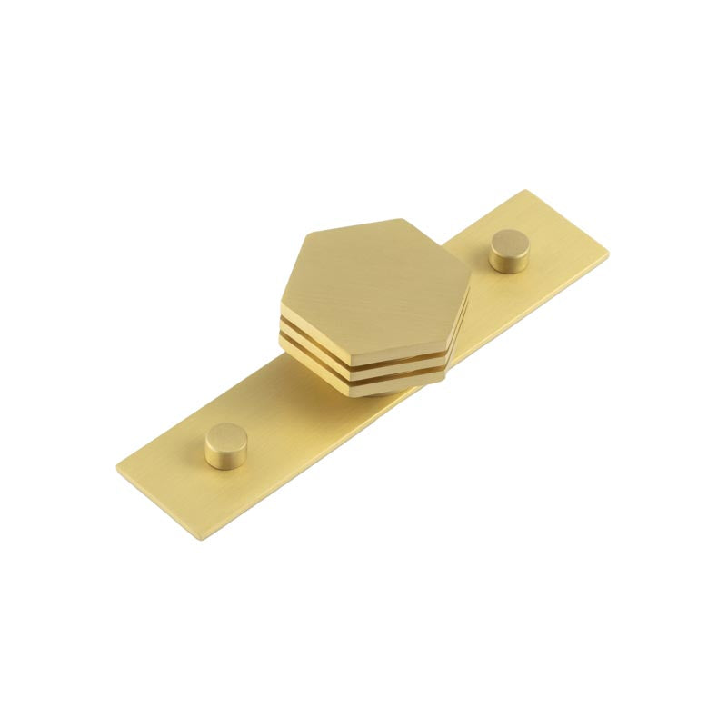 Nile Cupboard Knobs 40mm Plain  Satin Brass - Hoxton Kits