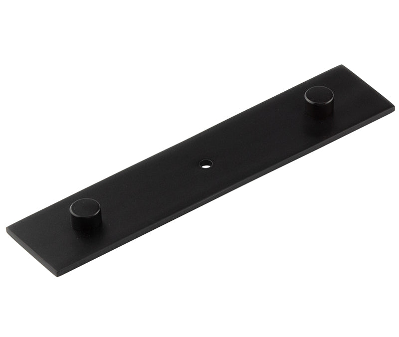 Fanshaw Backplate for Cupboard Knobs 140x30mm  Black - Hoxton Range