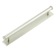 Hoxton Wenlock Cabinet Handles Stepped Backplate  Satin Nickel - Hoxton Kits