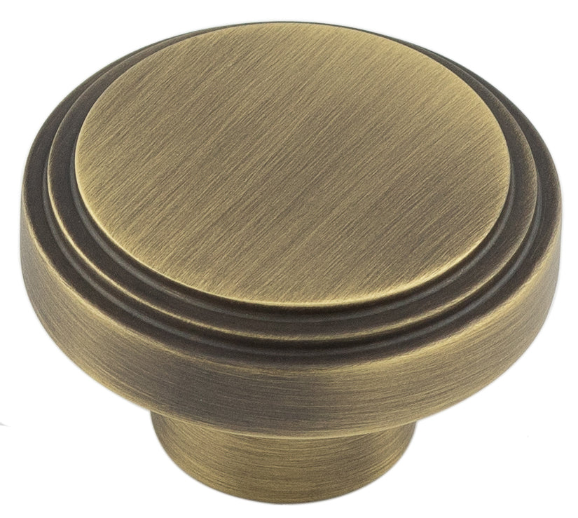 Cropley Cupboard Knobs 40mm Antique Brass - Hoxton Range