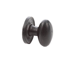 Oval Cupboard Knobs 27x36mm  Black - Valley Forge Range