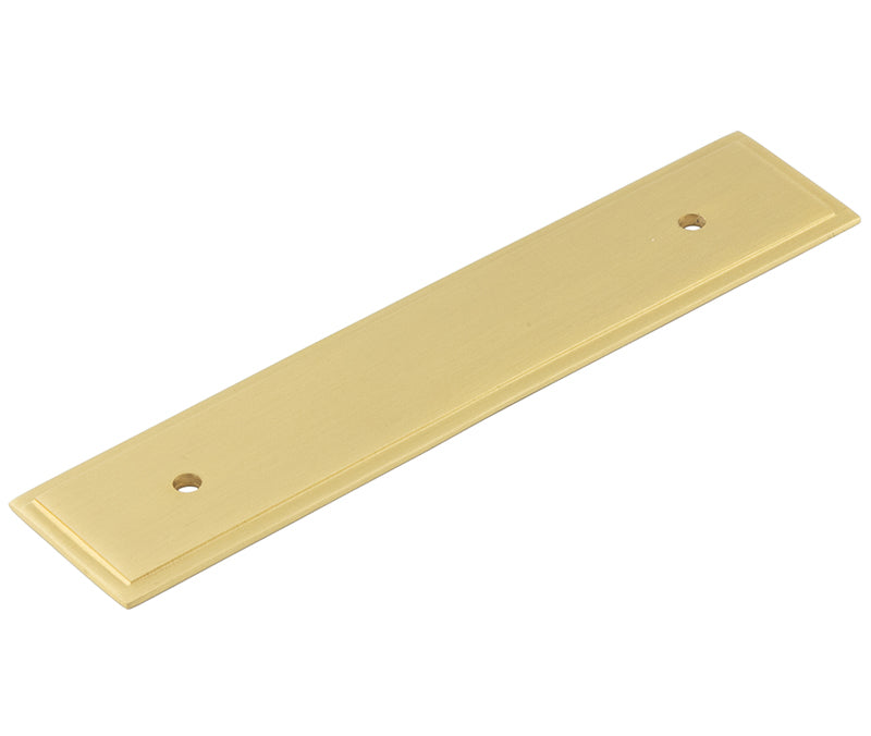 Hoxton Rushton Backplate for Cabinet Handles 140x30mm  Satin Brass - Hoxton Range