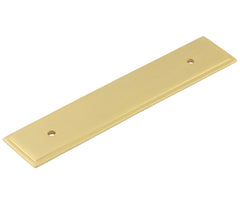 Hoxton Rushton Backplate for Cabinet Handles 140x30mm  Satin Brass - Hoxton Range