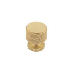 Piccadilly Knurled Cupboard Knobs  Satin Brass - Burlington Range