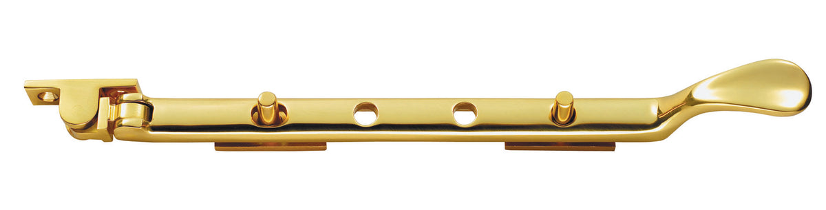 Victorian Casement Stay 270mm Polished Brass