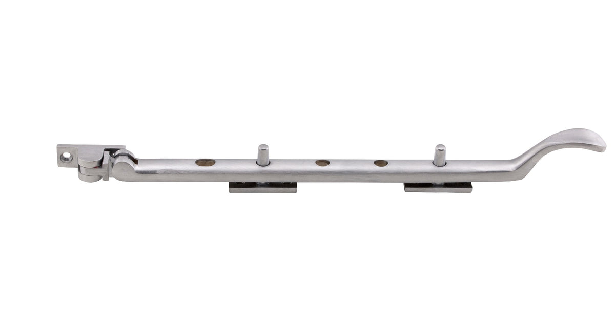 Victorian Casement Stay 270mm Satin Chrome